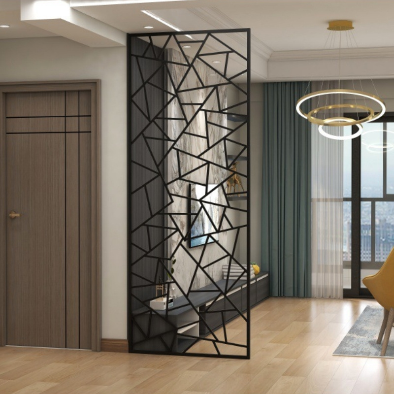 Art decorative laser cut metal screen partition wall for restaurant separating room