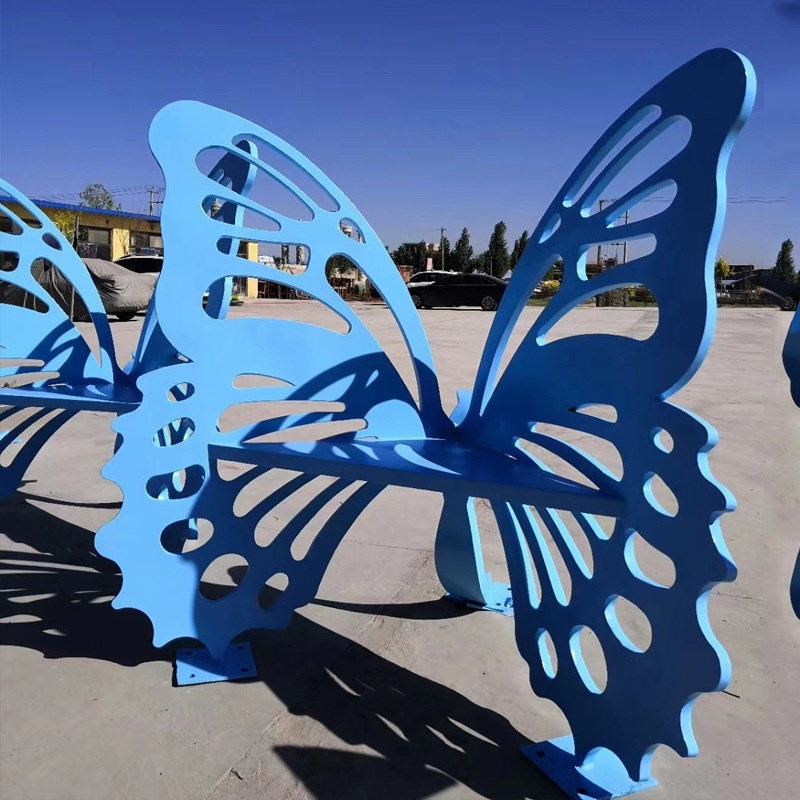 Garden park villa Manufacturers custom giant butterfly bench sculpture