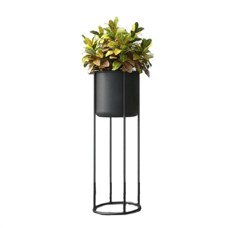 Luxury gold flower pot stand metal shelf display rack