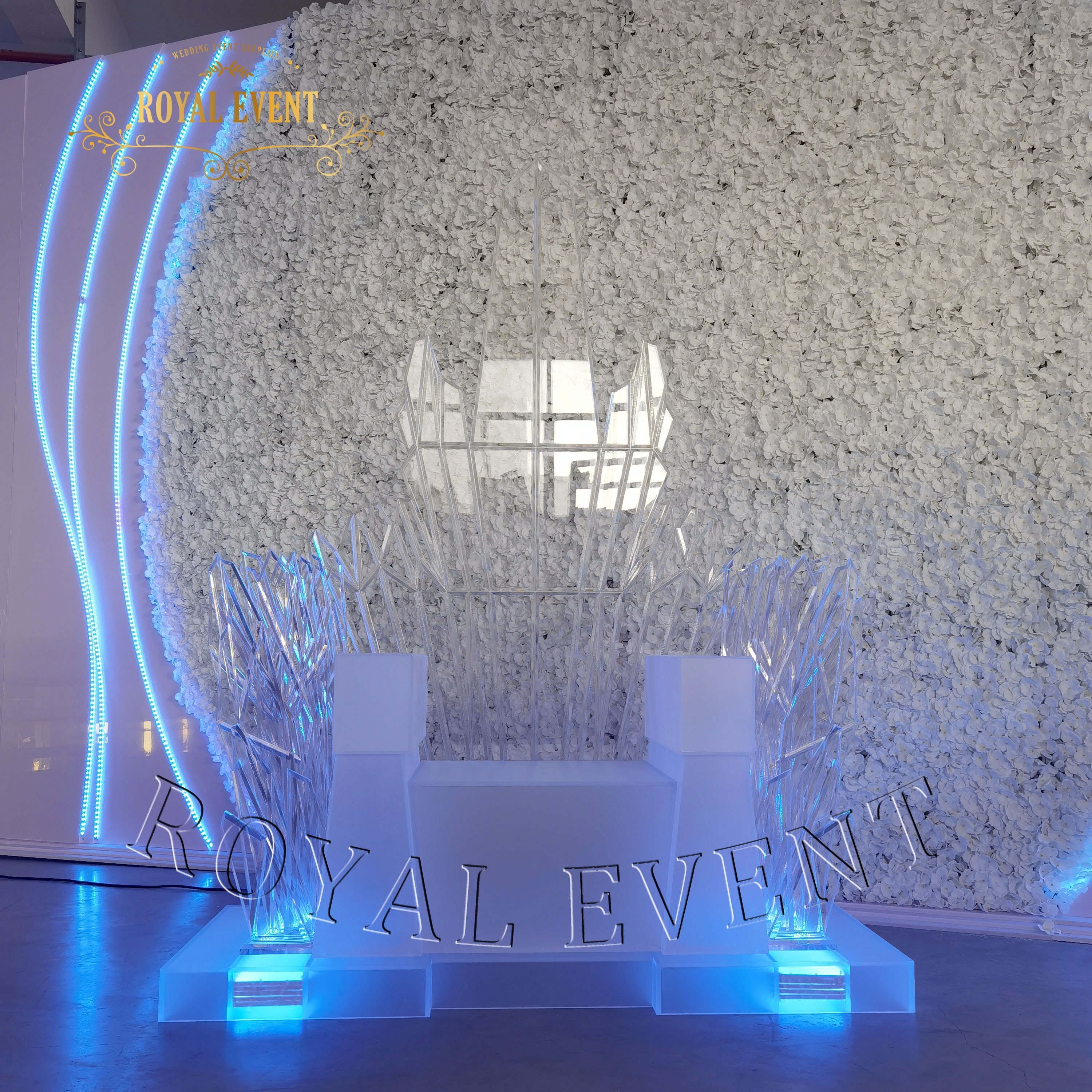 High Back Plastic Chair Wedding Party Home Clear diamond Shape Transparent Bridal Throne chair