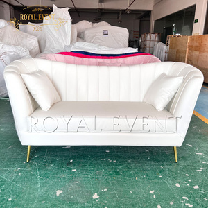 Hot Sale White Leather Wedding Event Bridal Sofa Wedding Stage Backdrop Sofa Chair For Hotel Furniture