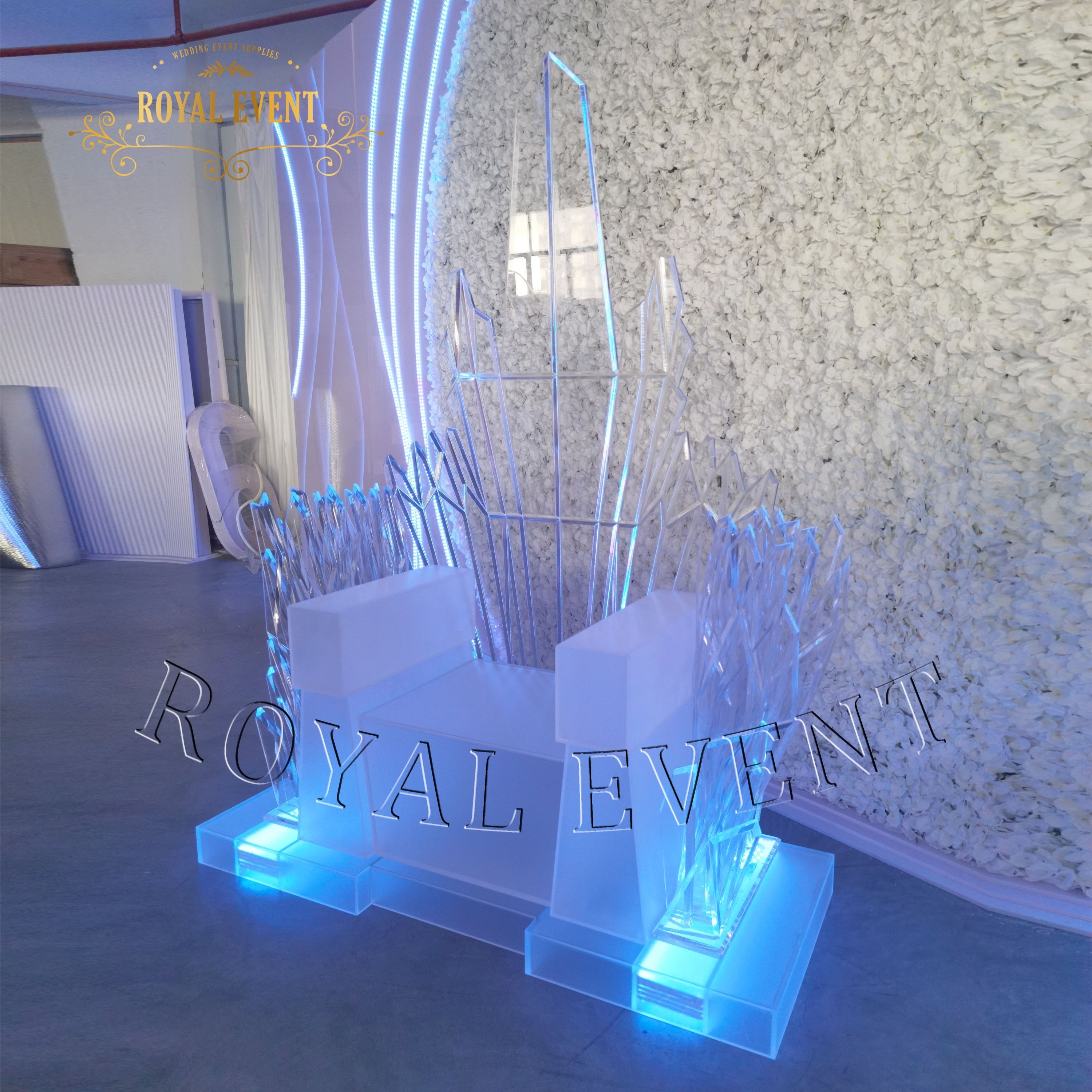 High Back Plastic Chair Wedding Party Home Clear diamond Shape Transparent Bridal Throne chair