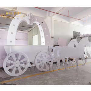 Factory Wedding Party Decoration Dessert Display Cinderella Carriage White Horse Pumpkin Candy Cart