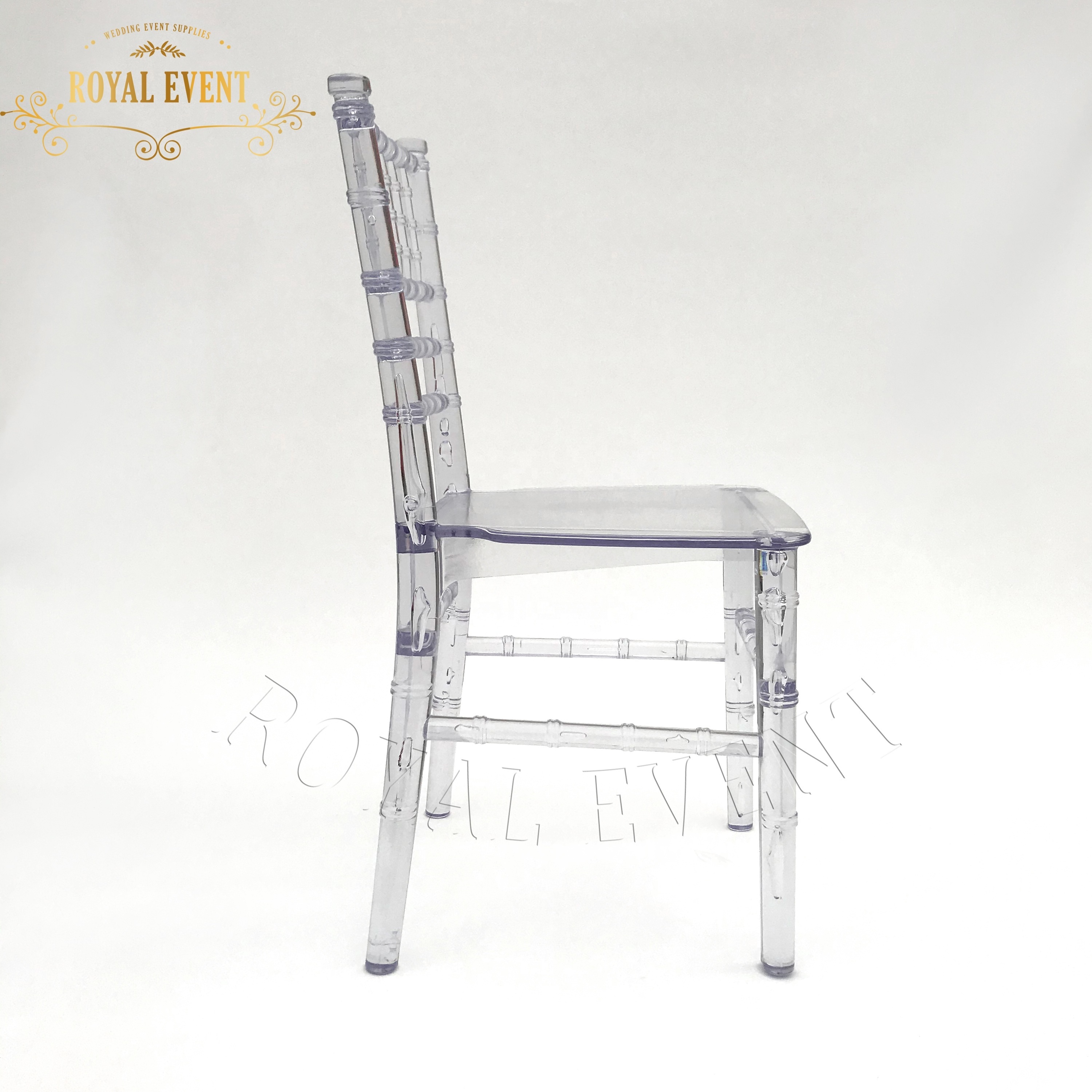 Hot selling  Kids furniture hotel dining chair for reception  white Chiavari Chair for children Wedding plastic chair for rental