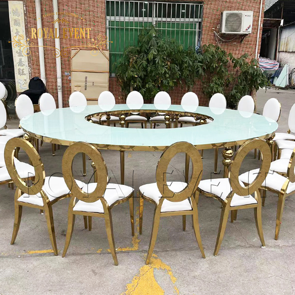 Stainless Steel Movable Serpentine Dininng Table for Hotel Banquet Wedding