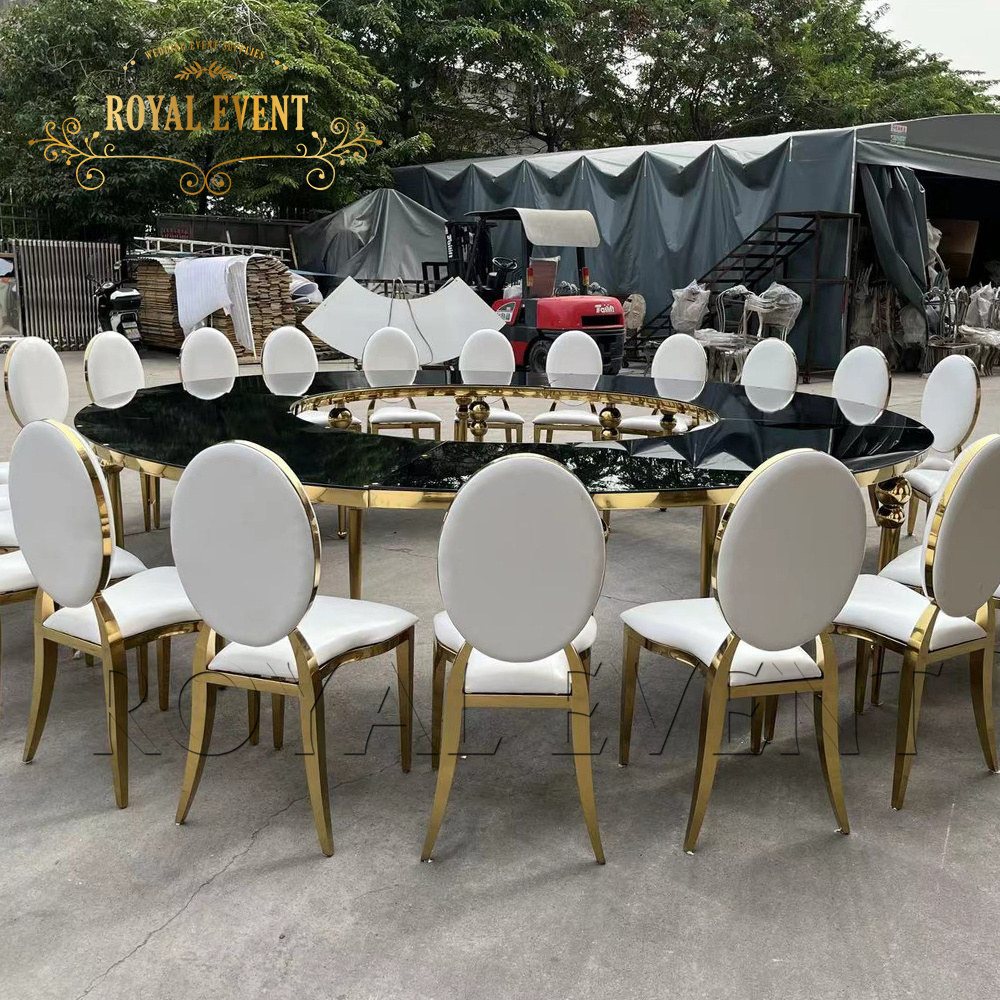 Stainless Steel Movable Serpentine Dininng Table for Hotel Banquet Wedding