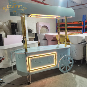 Hot Sale Decoration Party Custom Dessert Cart Led Baby Shower Candy Cart Sweet Cart Wedding With Wheels