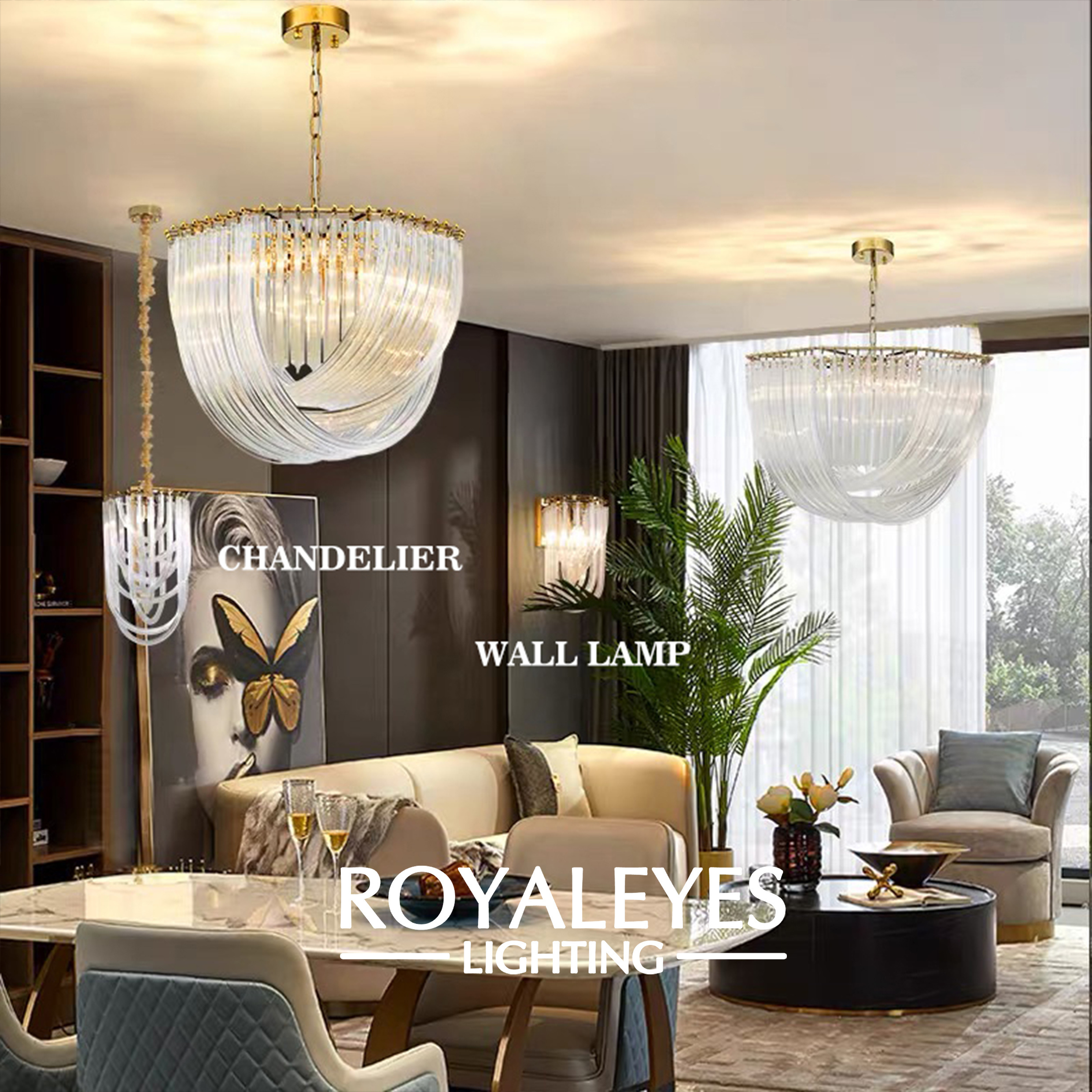 Modern Customized Small Home Decor Round Antique Crystal Chandelier Ceiling Light