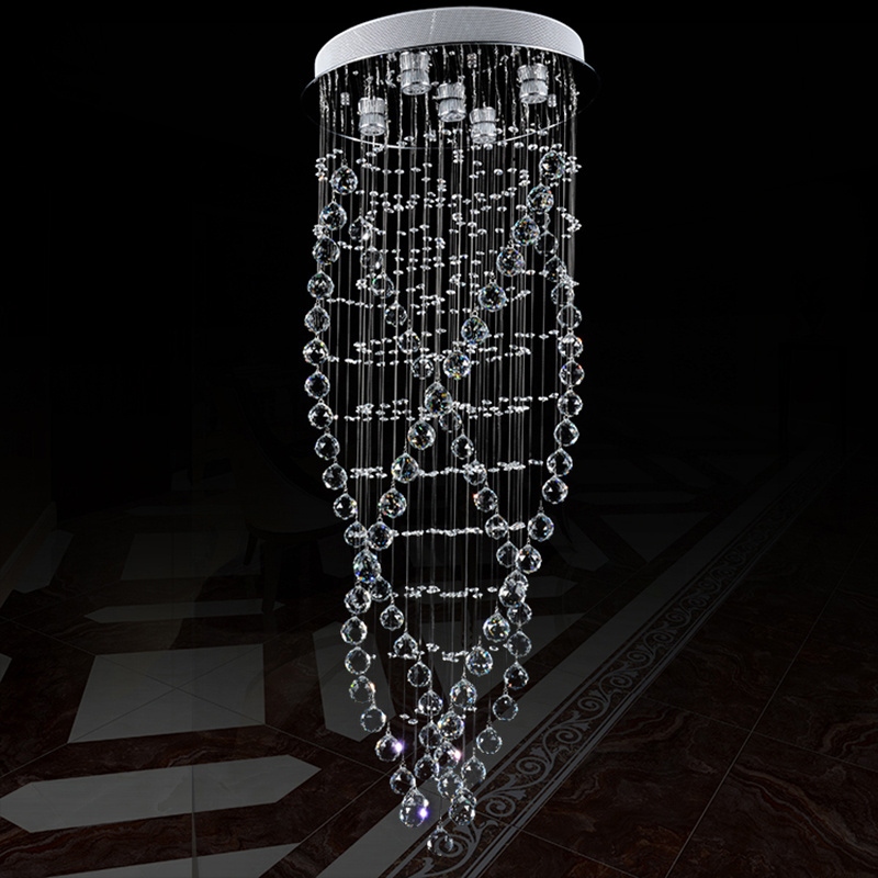 Modern Clear Crystal Chandelier Lighting Flush Mounted Crystal Lamp Lustre Lamparas Living Room Dining Room Hotel Project