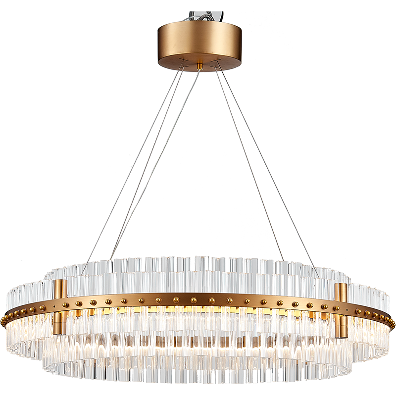 Wholesale modern big decorative crystal living room pendant lighting fixture LED stainless steel chandelier chain