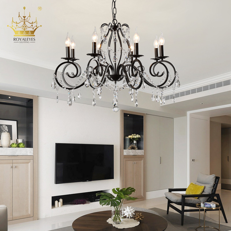 ODM Energy Saving Glass Crystal Rods For Pendant Restaurant Lighting Ceiling Modern Chandelier Luxury Home Hotel Top Ceiling