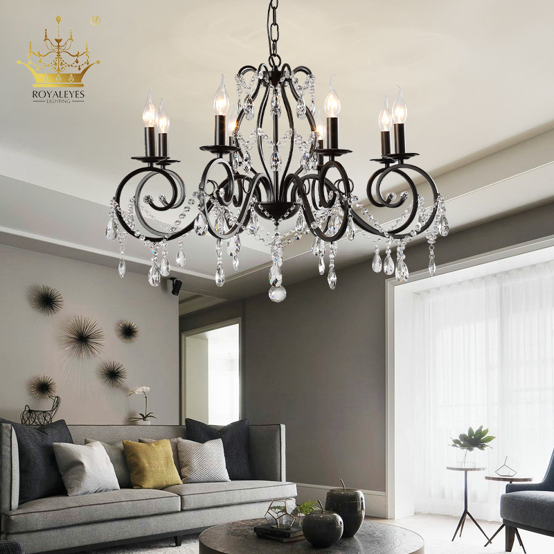 ODM Energy Saving Glass Crystal Rods For Pendant Restaurant Lighting Ceiling Modern Chandelier Luxury Home Hotel Top Ceiling