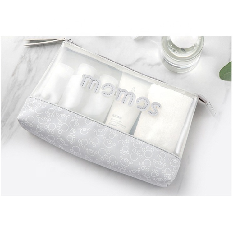 Customized Latest Quality Waterproof Clear Cosmetic bag Frosted vinyl Promotion Cosmetic Pouch