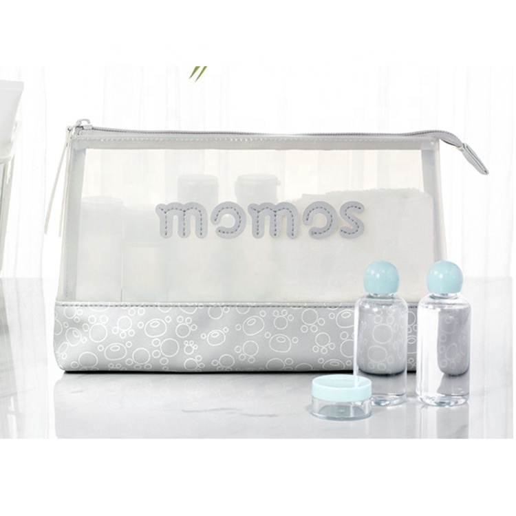 Customized Latest Quality Waterproof Clear Cosmetic bag Frosted vinyl Promotion Cosmetic Pouch