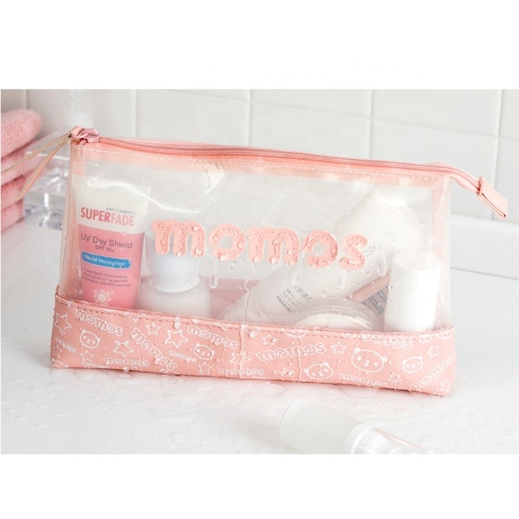 Customized Latest Quality Waterproof Clear Cosmetic bag Frosted vinyl Promotion Cosmetic Pouch