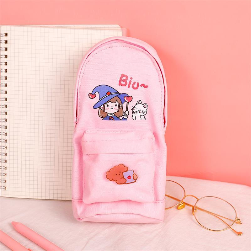 Cotton Cute Cartoon Printing 3D Design Pencil Bag Pencil Case for Kids for Students School Supplies OEM Silicon Pink Pencil Bag