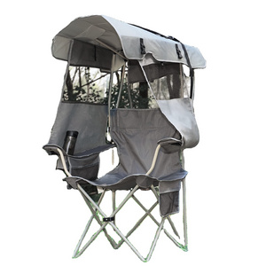 Portable Folding Chair With Adults UPF 50+ Sun Shade Portable Folding Chair For Camp