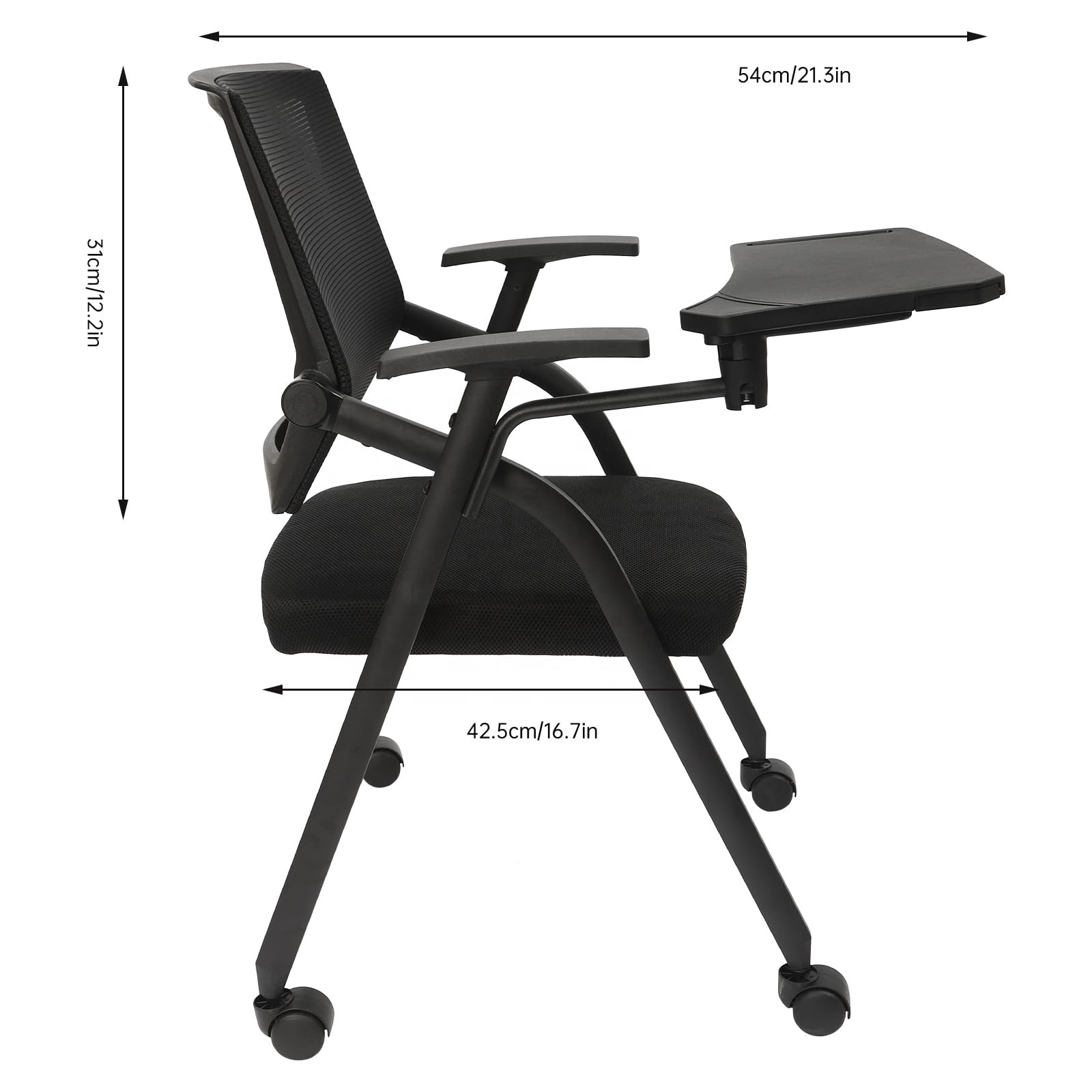 Modern Office School Classroom Training Conference Waiting Room Training Chair With Writing Board