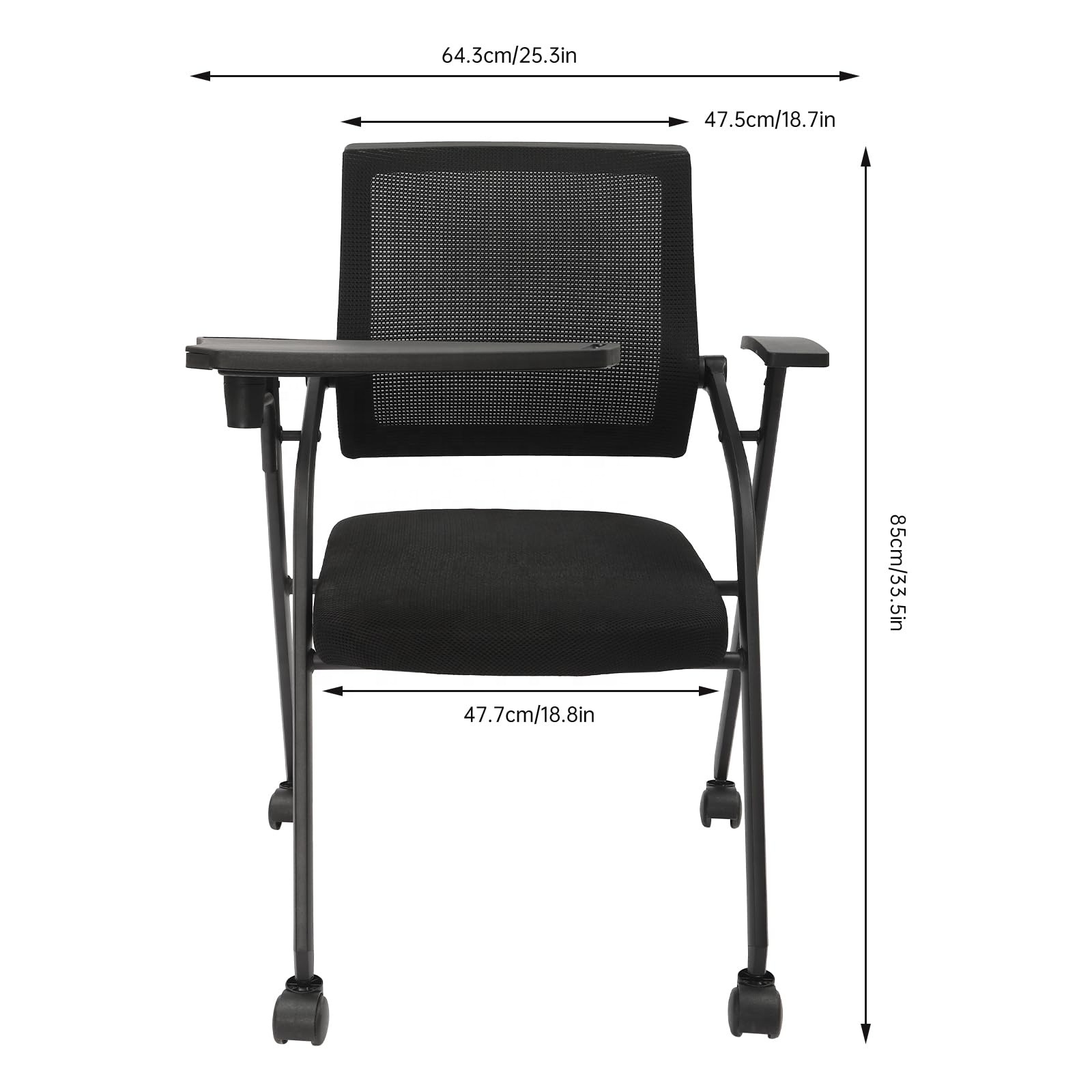 Modern Office School Classroom Training Conference Waiting Room Training Chair With Writing Board