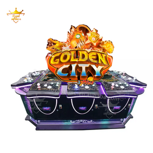 Most popular 10 player IGS Golden City fish game table 86'' monitor arcade fish game cabinet