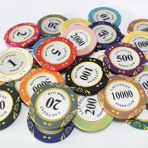 In stock Texas Hold'em Mahjong Plastic Chip Coins Las Vegas Chip Coins 14g clay chip poker