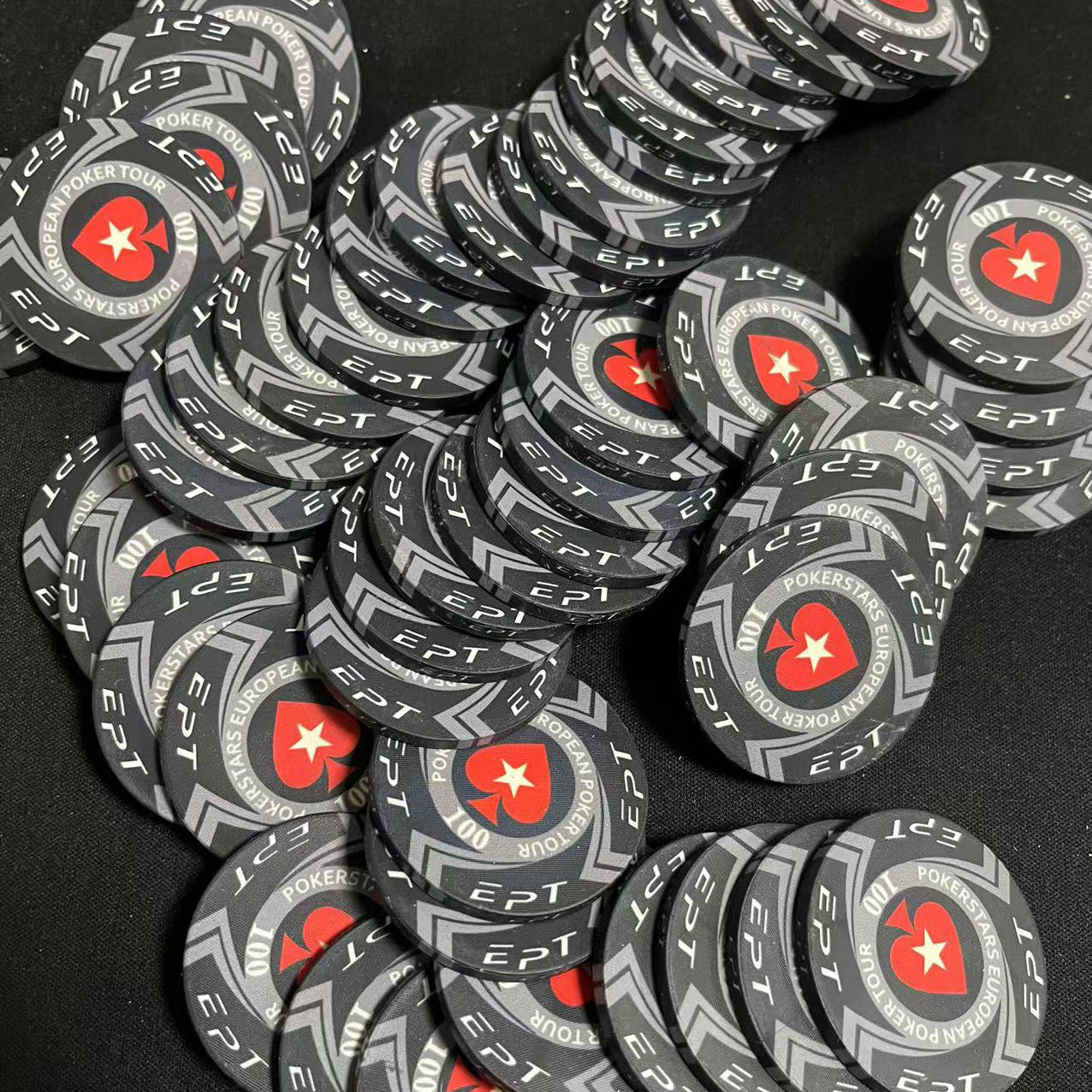 Custom game Coin Poker Chips Texas Ceramic European Poker chip 39mm EPT chip