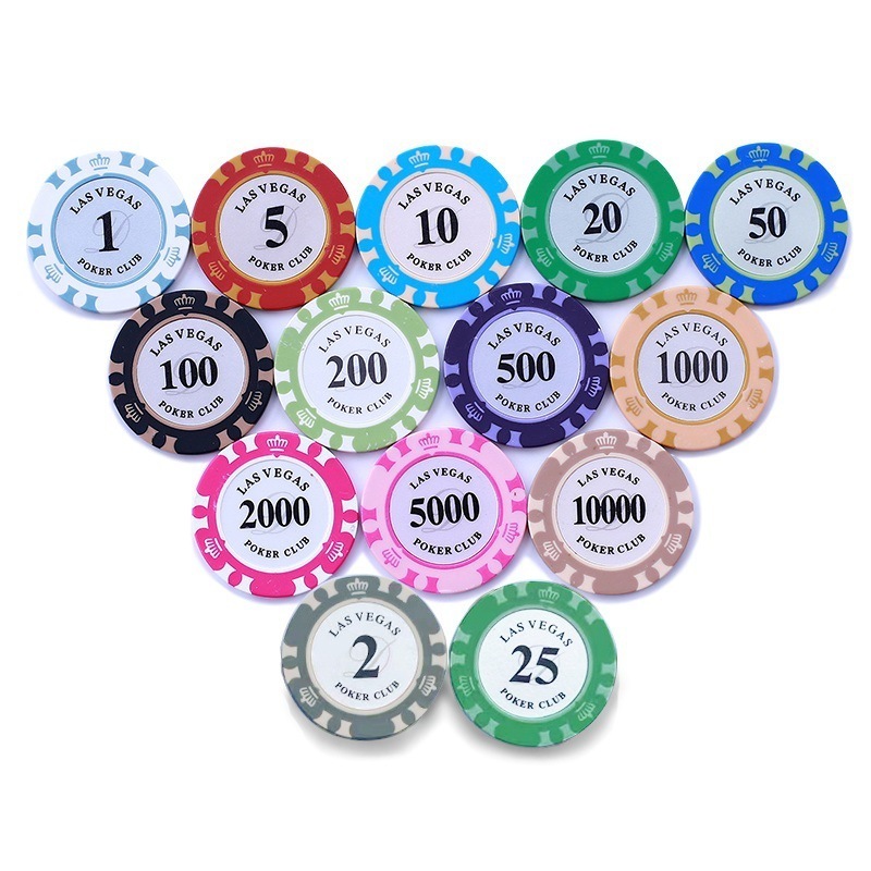 Wholesale double sides printed 40mm 14g clay poker chips