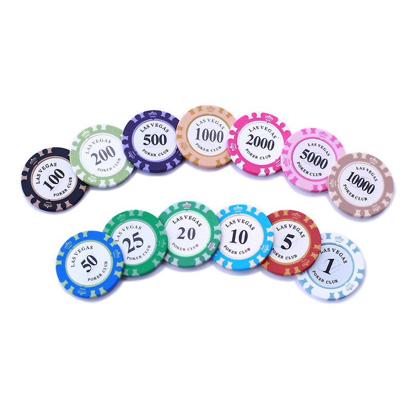 Wholesale double sides printed 40mm 14g clay poker chips