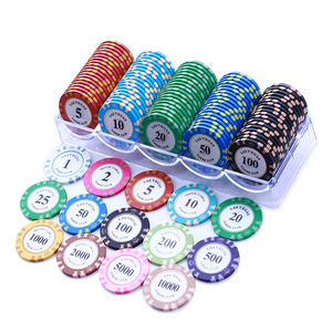 Wholesale double sides printed 40mm 14g clay poker chips