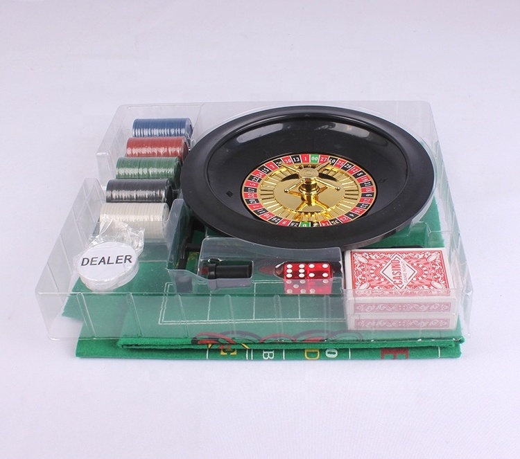 10inch roulette wheel poker casino game set