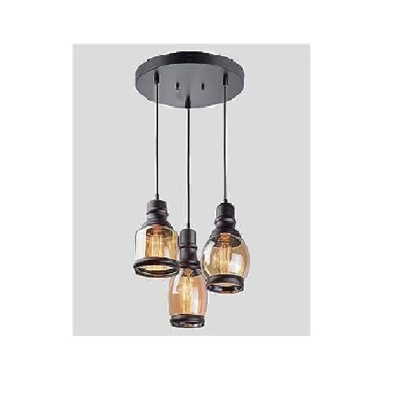 Industrial Quality Vintage Design Chandelier Pendant Hanging Light Lamp With Black Finishing Metal Ceiling Pendent Lamp