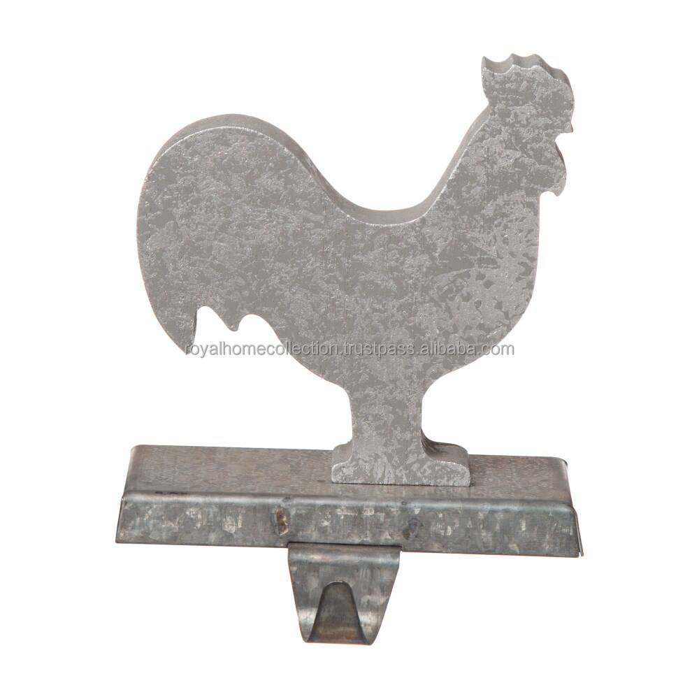 Fresh Arrival Best Metal Aluminium Christmas Decor Cock Stocking Holder for Christmas decoration Metal stocking holder