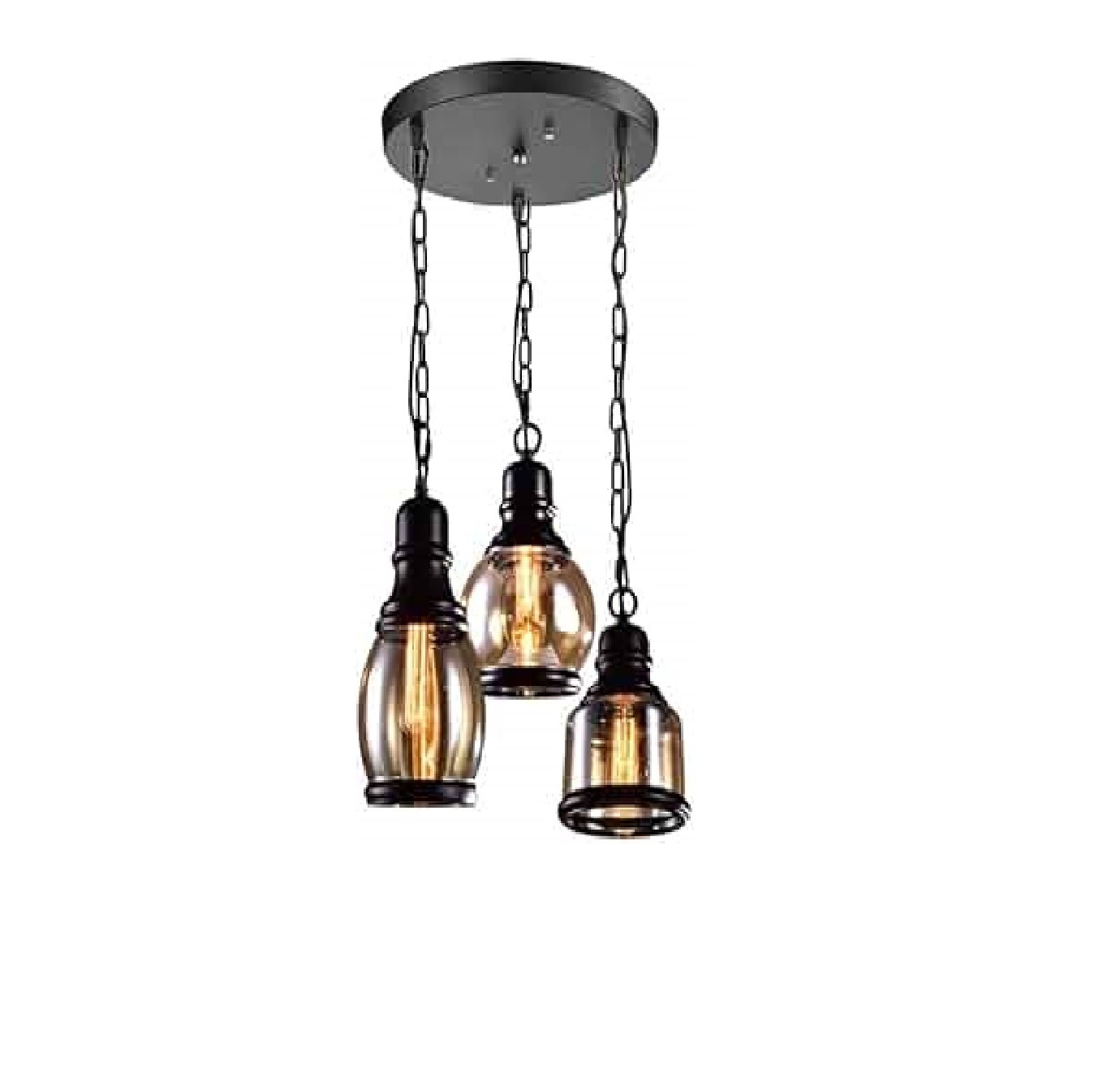 Retro Style Pendant Light Vintage Loft Design Hanging Ceiling Lamp Industrial Lighting Fixture and Decoration In Black Colour