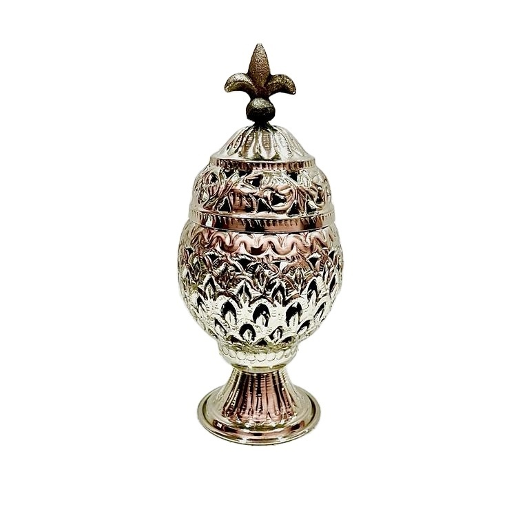 2023 Hot Sale Exquisite  Metal Incense Burner Portable Home Incense Stick Holder Burner saudi arabia