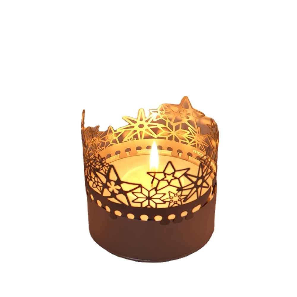 NEW TEALIGHT HOLDER SET OF 5 VOTIVE T-LIGHT HOLDER HIGH QUALITY METAL CHRISTMAS DECORATION CANDLE HOLDER