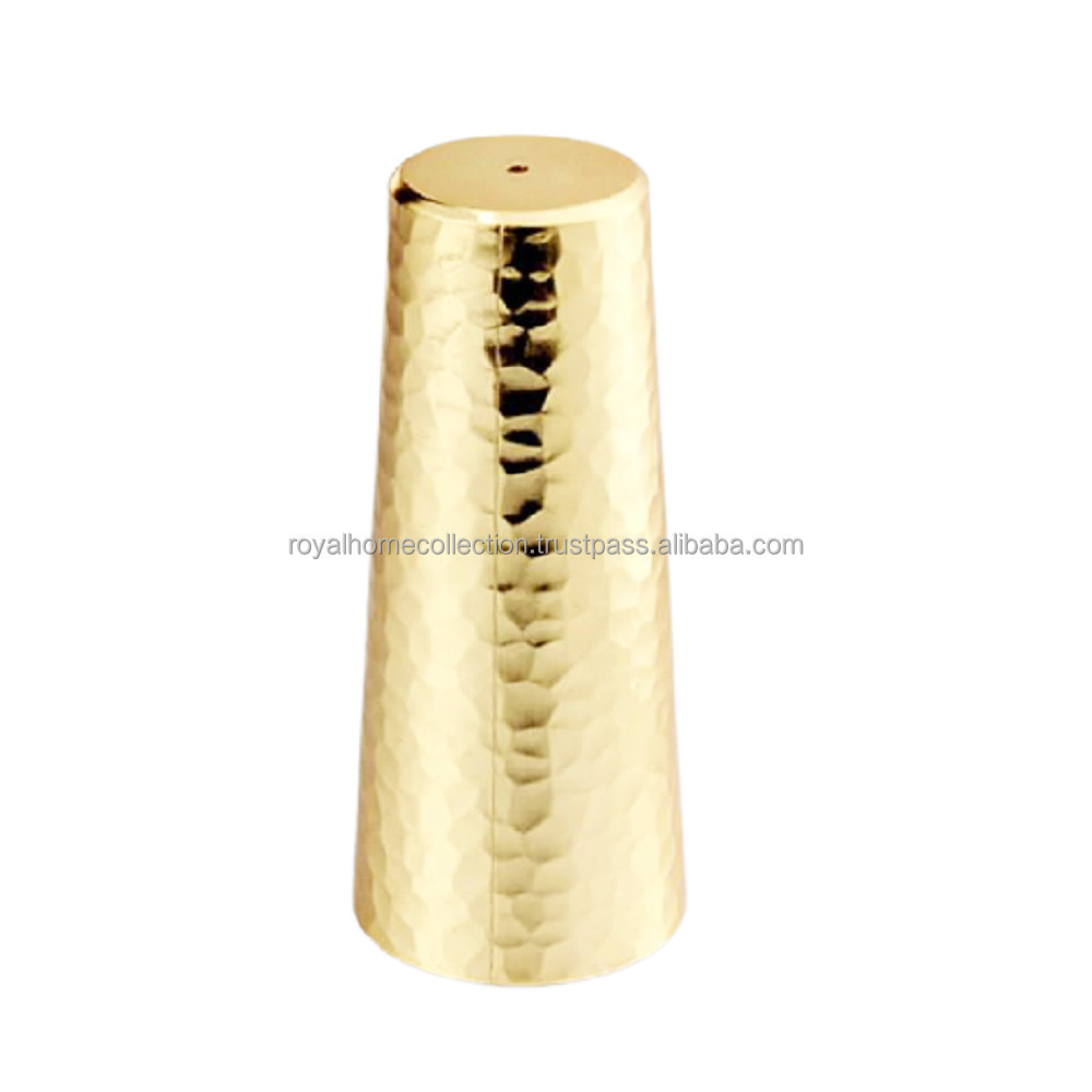 Best Brass Gold Hammered Salt and Pepper Shaker Set For Sale Herbs and Spice tools for home hotels and restaurants