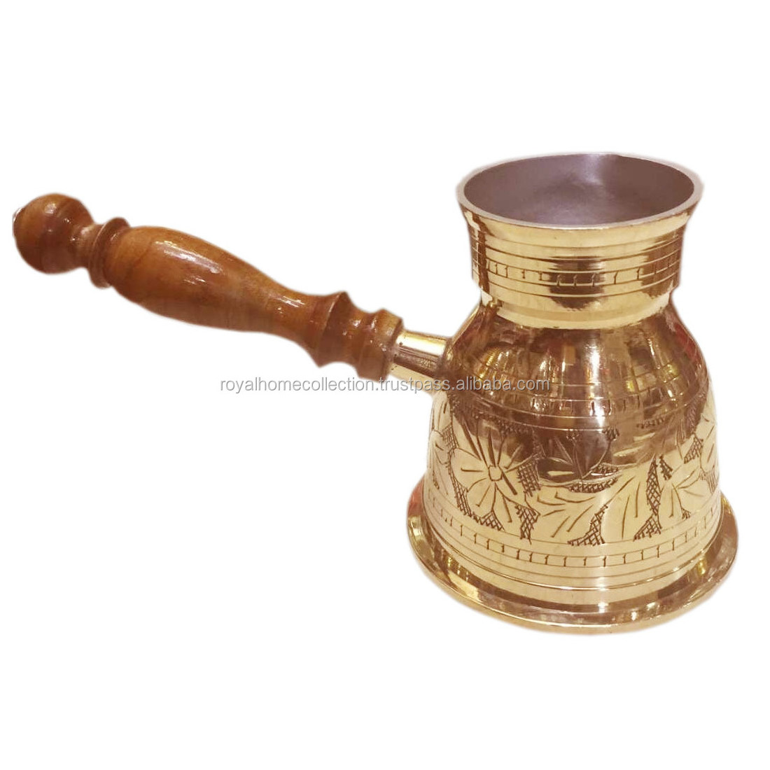 Turkish Greek Arabic Coffee Pot Stovetop Coffee Maker Cezve Ibrik Briki with Wooden Handle