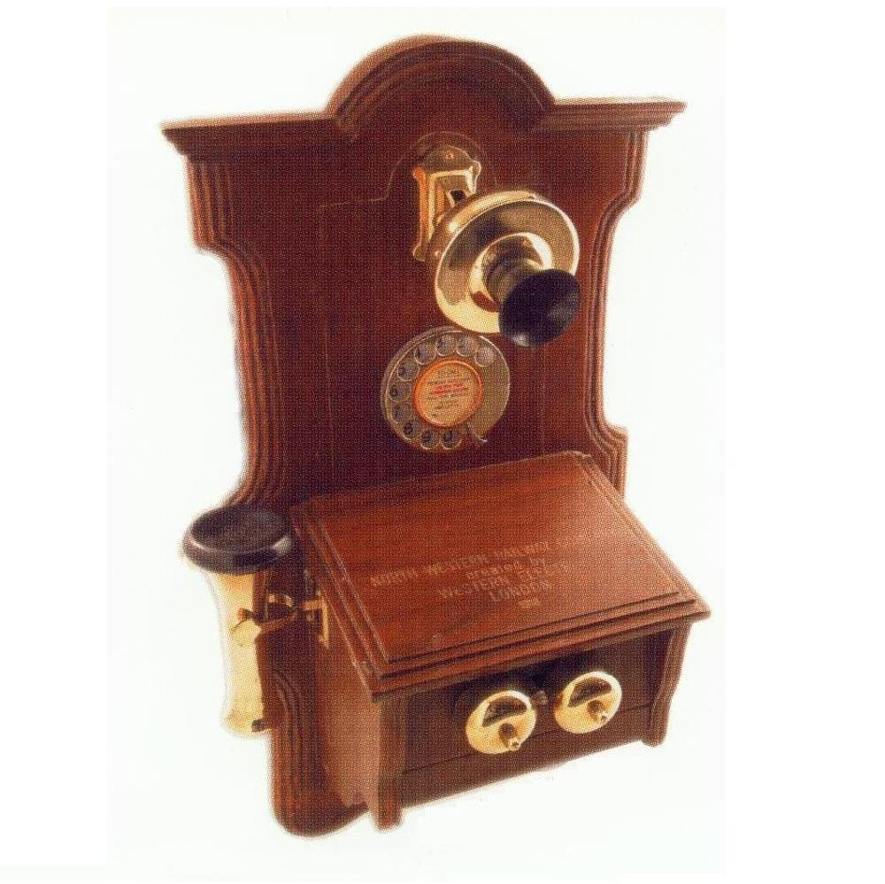 Old Fashion Antique Reproduction Wooden Desk telephone