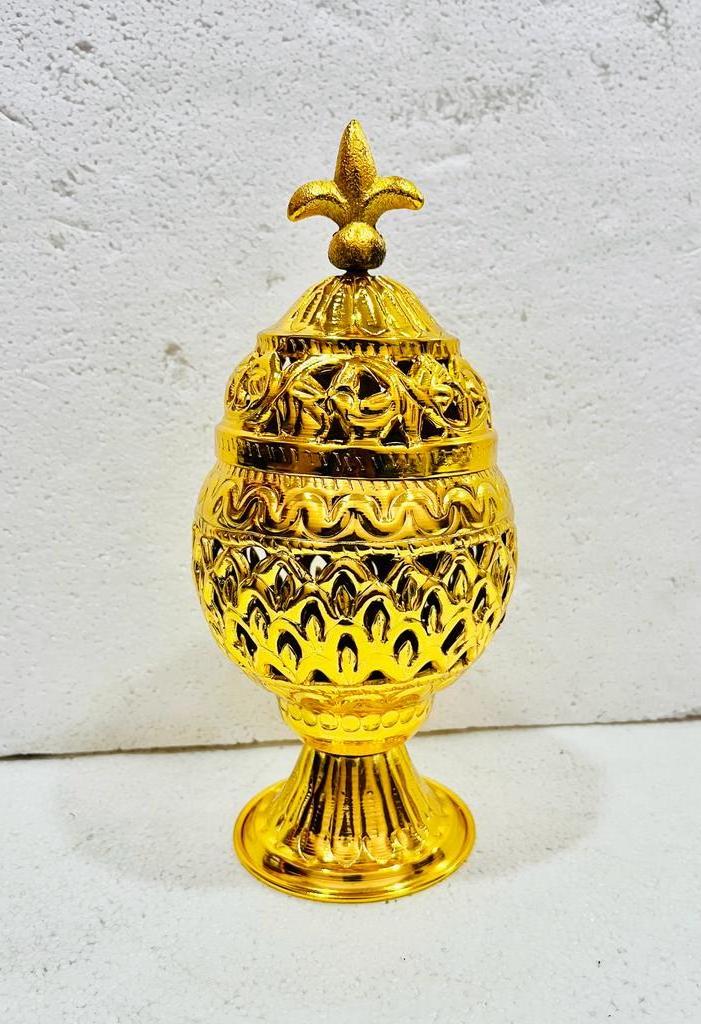 2023 Hot Sale Exquisite  Metal Incense Burner Portable Home Incense Stick Holder Burner saudi arabia