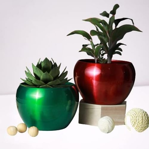 Modern Garden Outdoor Decoration Plant Pots with Stand Gold Plated Finishing Floor Planters Farmhouse Gallery Metal Planter