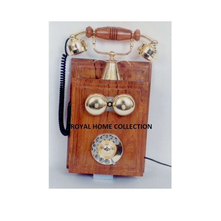 Wooden Old Style Classic Telephone for Home Decor