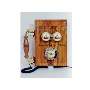 Wooden Old Style Classic Telephone for Home Decor