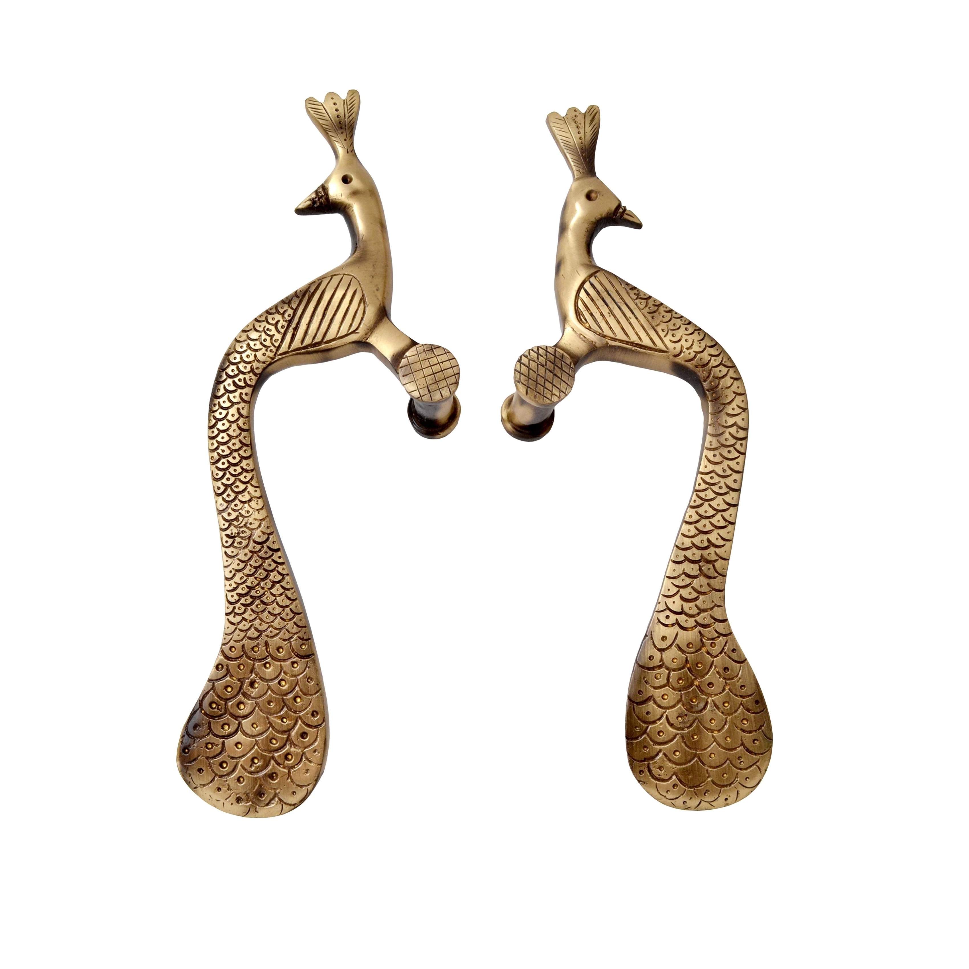 Antique Peacock Design Wholesale Furniture Hardware Brass Knurled Design Pull Handles for Cabinet Drawer Door at Best Price