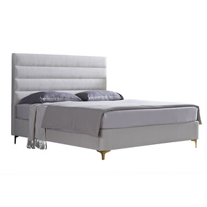 Own Design Modern Bed Frames Tufted Soft King Size Wooden Queen with Headboard Private Label Velvet Linen Upholstered Beds