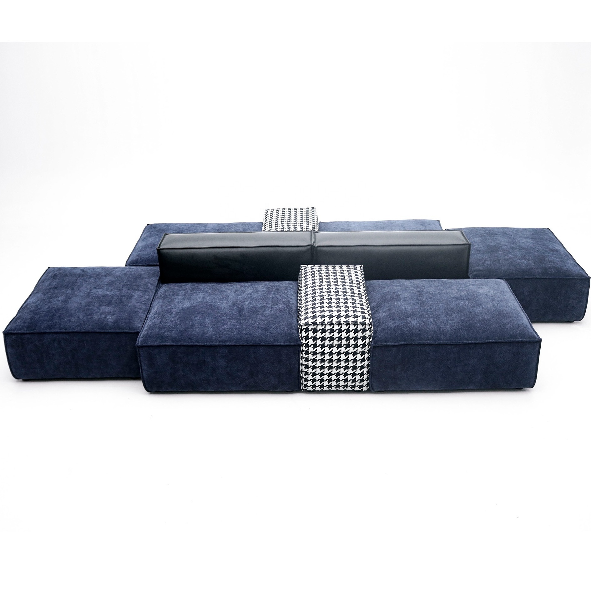 Factory Wholesale Modern Commercial Hotel Couch Sectional Sofa With Ottoman