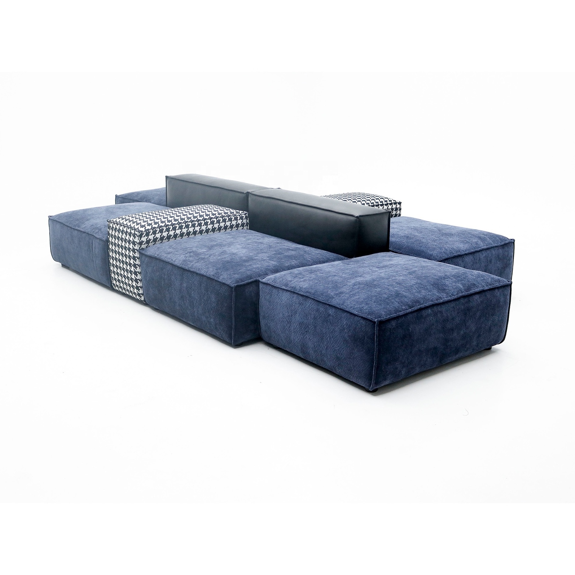 Factory Wholesale Modern Commercial Hotel Couch Sectional Sofa With Ottoman