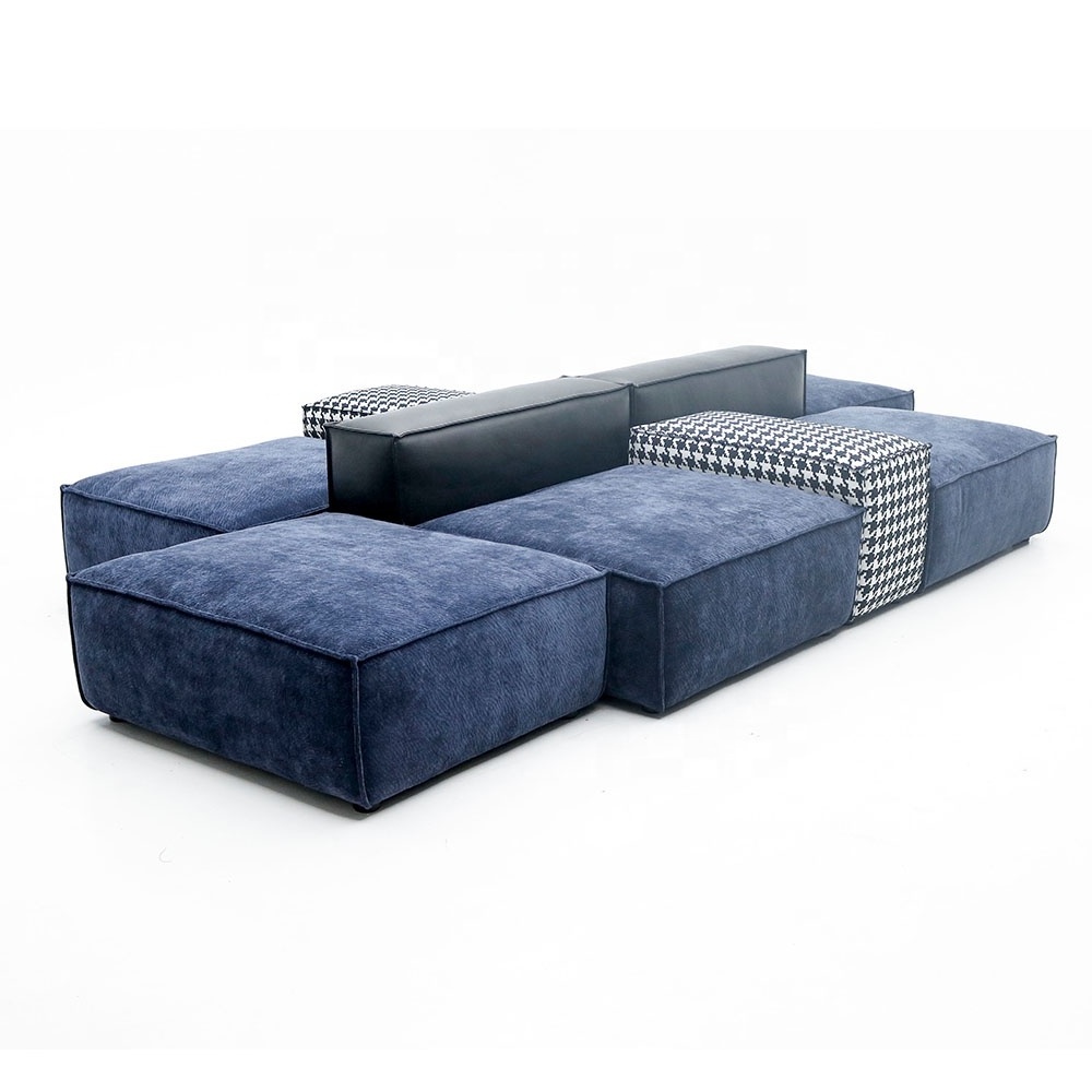 Factory Wholesale Modern Commercial Hotel Couch Sectional Sofa With Ottoman