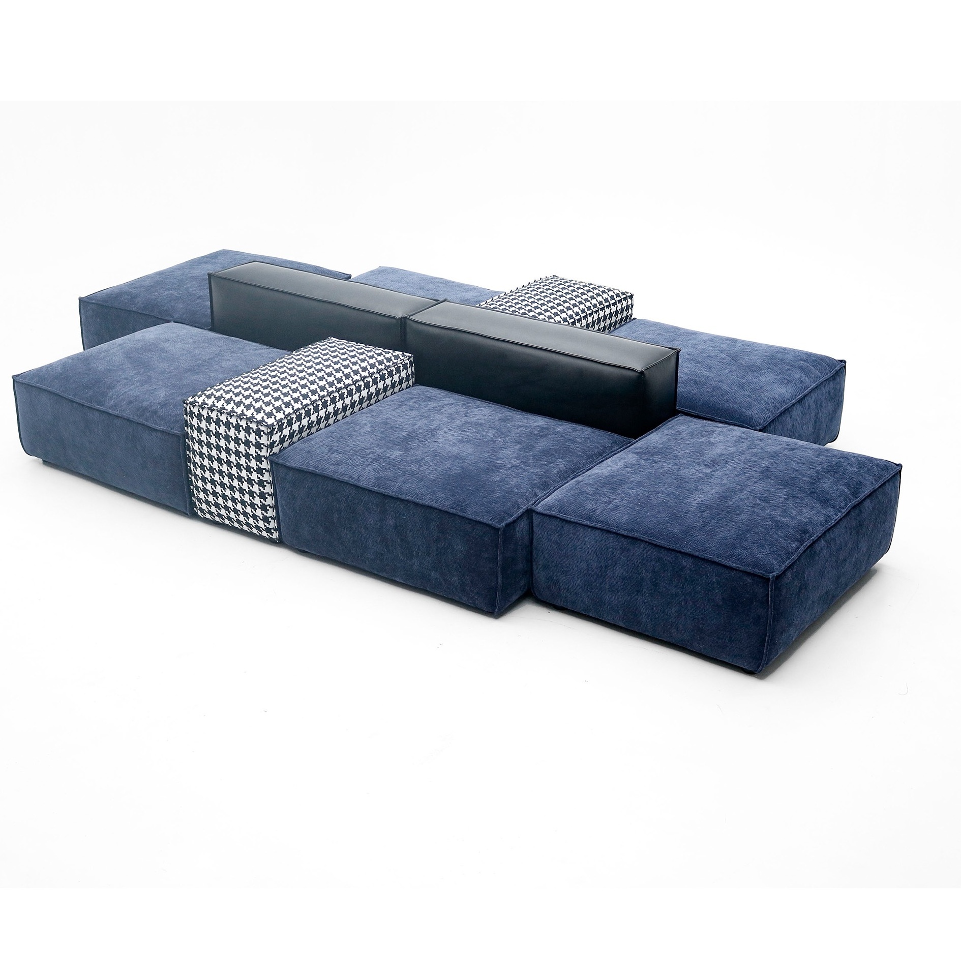 Factory Wholesale Modern Commercial Hotel Couch Sectional Sofa With Ottoman