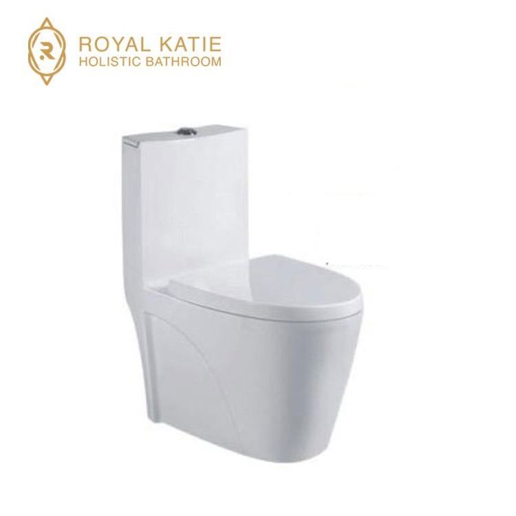 Bathroom siphon flushing wc set bowl two piece toilet