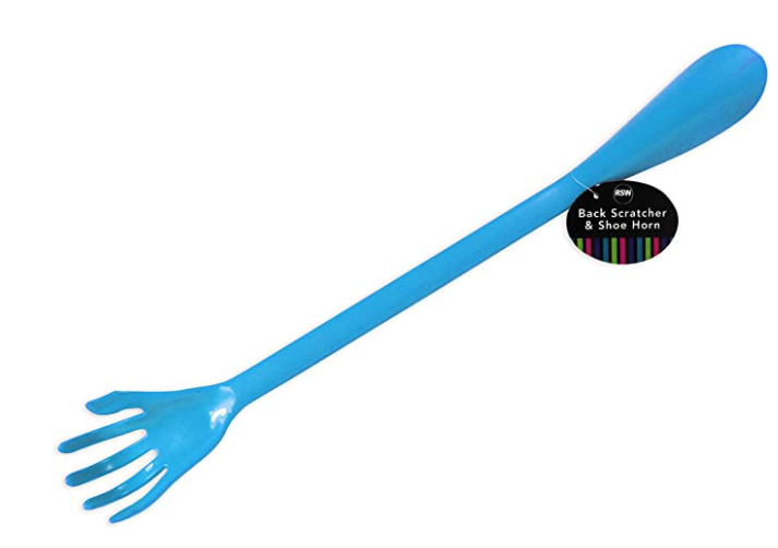 Excellent Reach Made From Soft Flexible Plastic Long Hand Plastic Back Scratcher With Shoe Horn